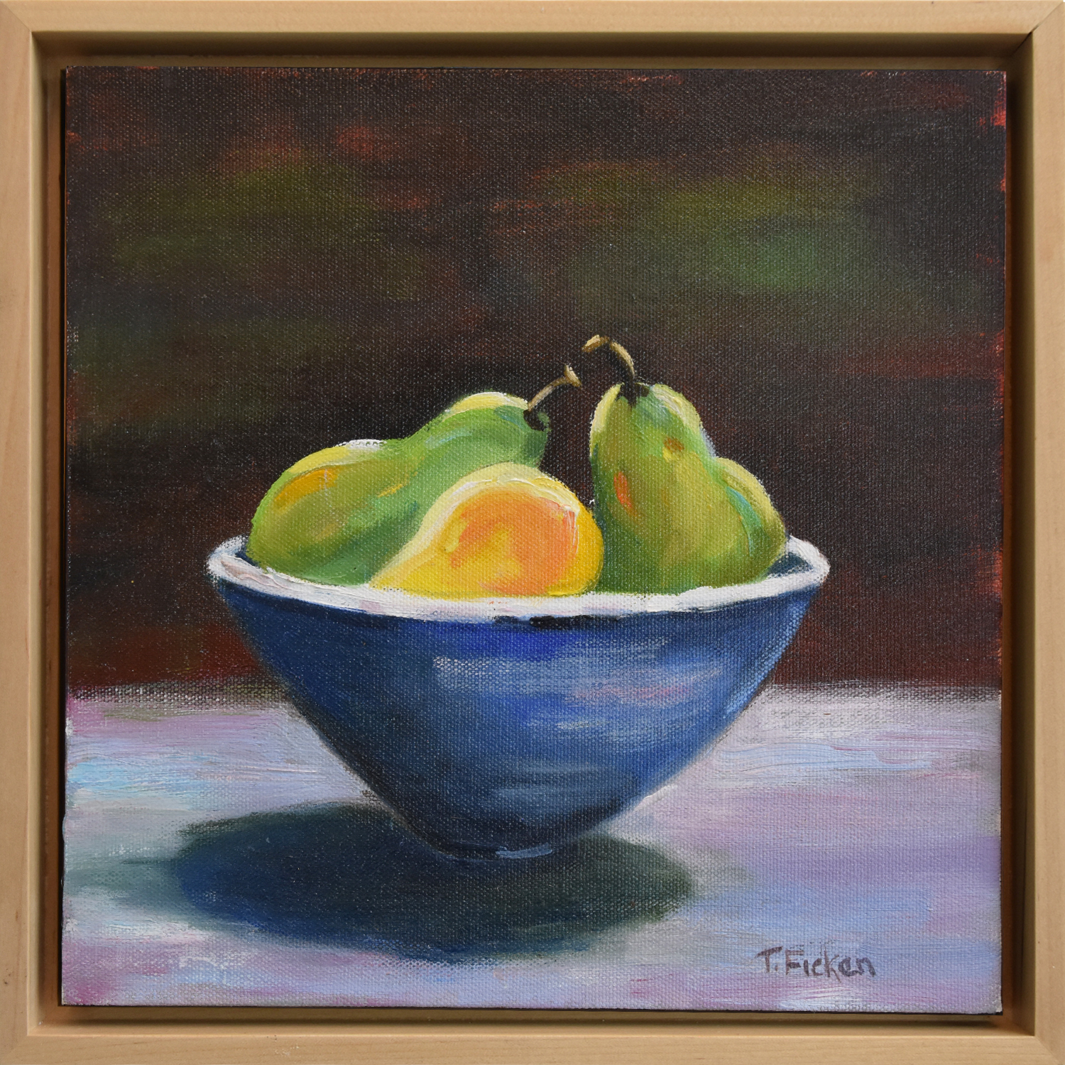 Photo of Pears in Blue Bowl