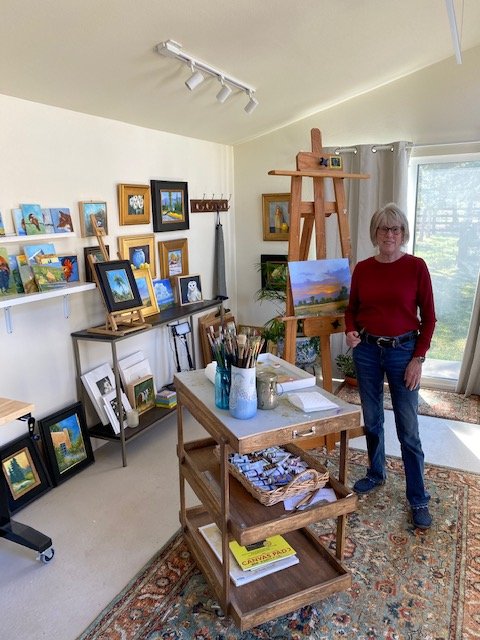 Photo of Teri Ficken in her Colorado Studio